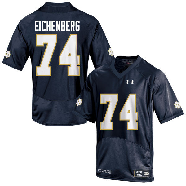 Men #74 Liam Eichenberg Notre Dame Fighting Irish College Football Jerseys-Navy Blue